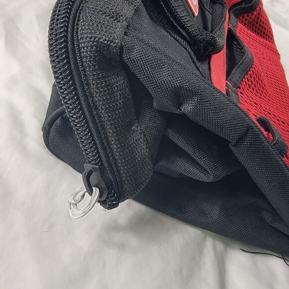 Craftsman Large Mouth Tool Bag Heavy Duty Black Red Polyester With Zipper - Picture 4 of 6